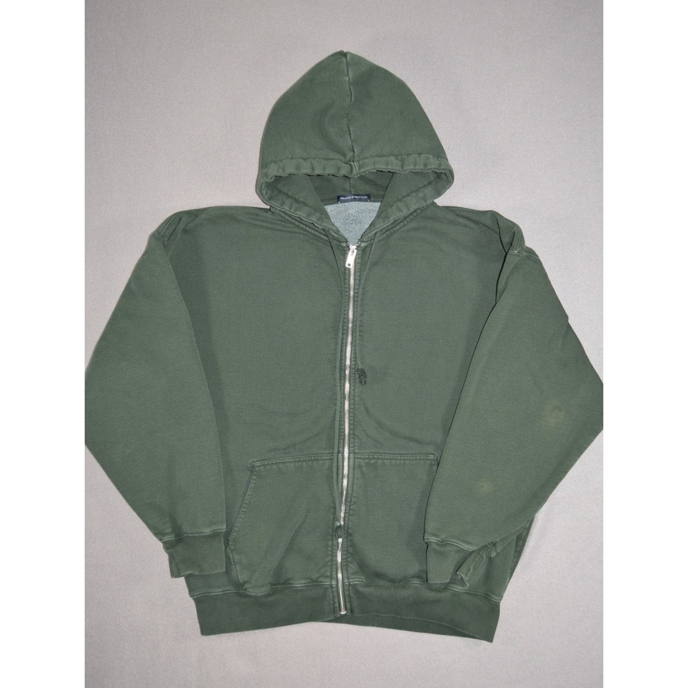 Brandy Melville Sweatshirt Green Oversized Full Zip Hoodie Heavyweight Cotton